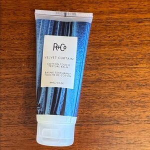 R+Co Velvet Curtain Texture Balm - Blue and White Tube